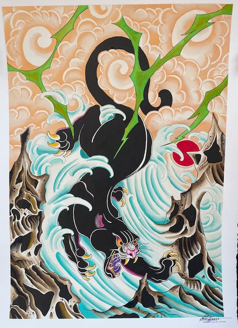 Surfing panther